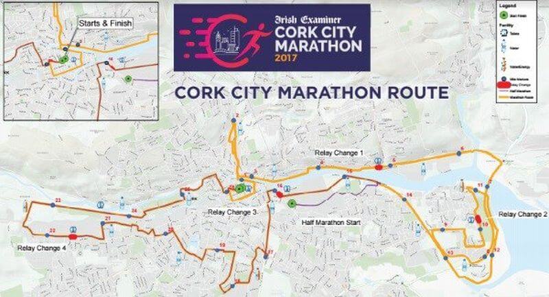 Cork Marathon Route 2017