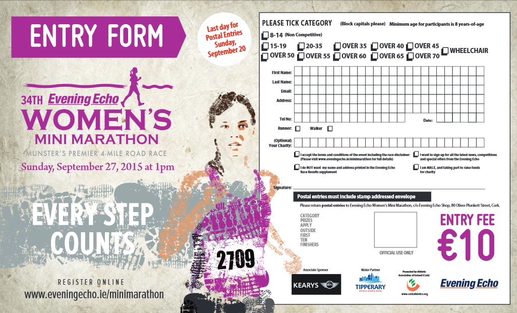 Cork Mini-Marathon Entry Form 2015