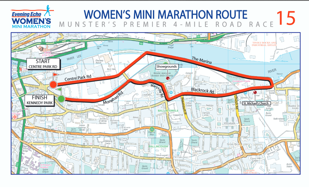 CorkAthletics - Cork Womens Mini-Marathon Route Map