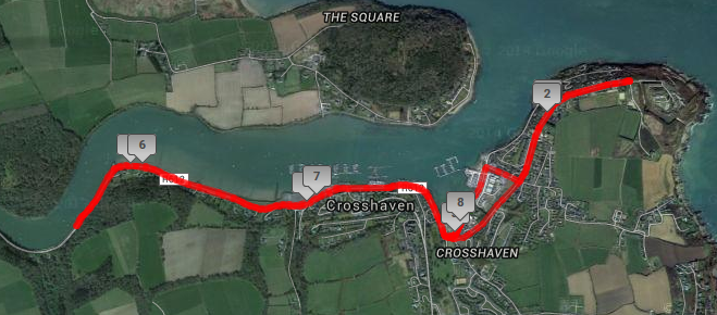 Crosshaven 8k Route Map