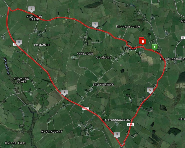 Donoughmore 7 Race Route Map