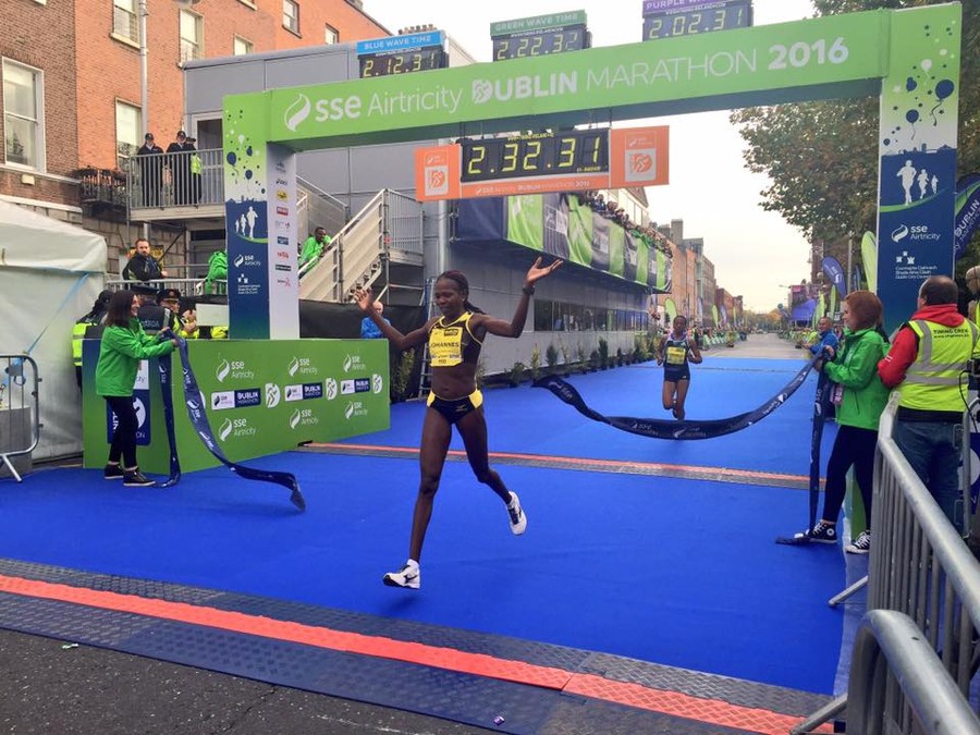37th SSE Airtricity Dublin Marathon 2016 Womens Winner Helena Johannes
