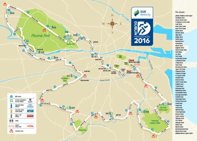 Dublin Marathon Route 2016 small min