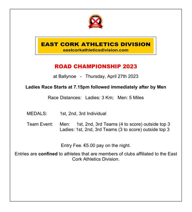 East Cork Division Road Championship Program