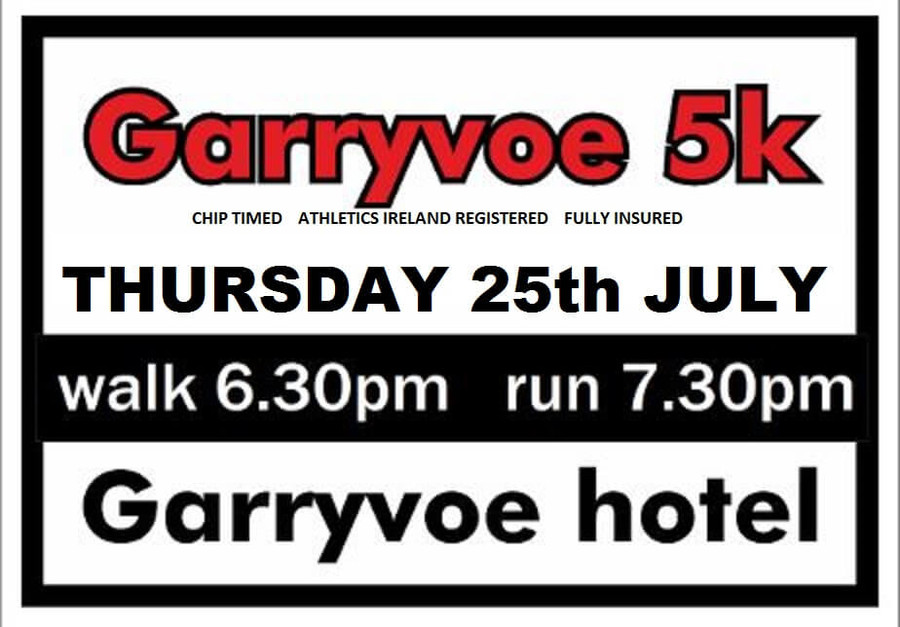 garryvoe 5k road race flyer 2019