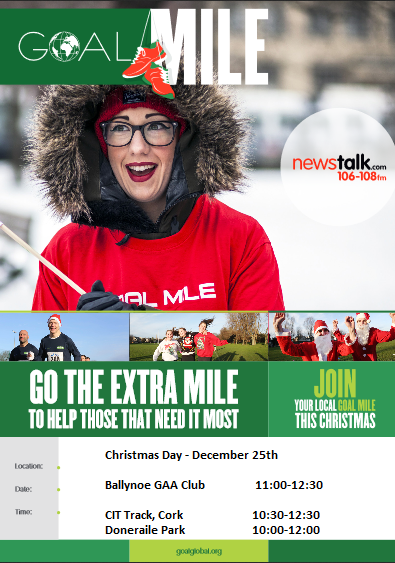 GOAL Mile Cork Venues Event Flyer 2015