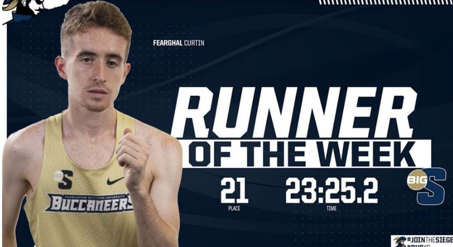 fearghal curtin earns second big south runner of week honor