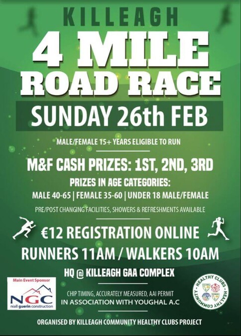 killeagh 4 mile road race flyer 2023a