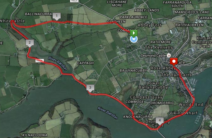 Kinsale Regatta 5 Mile Road Race - Route Map