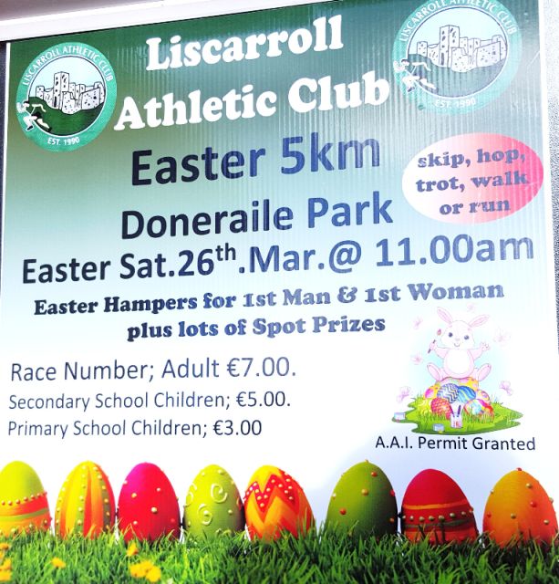 Liscarroll Easter 5k Race Flyer 2016