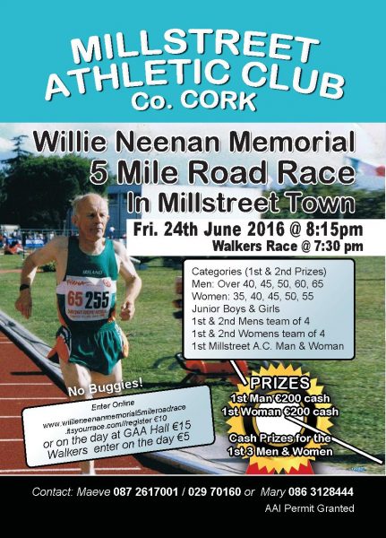 Willie Neenan Memorial  5 - 2016 Flyer