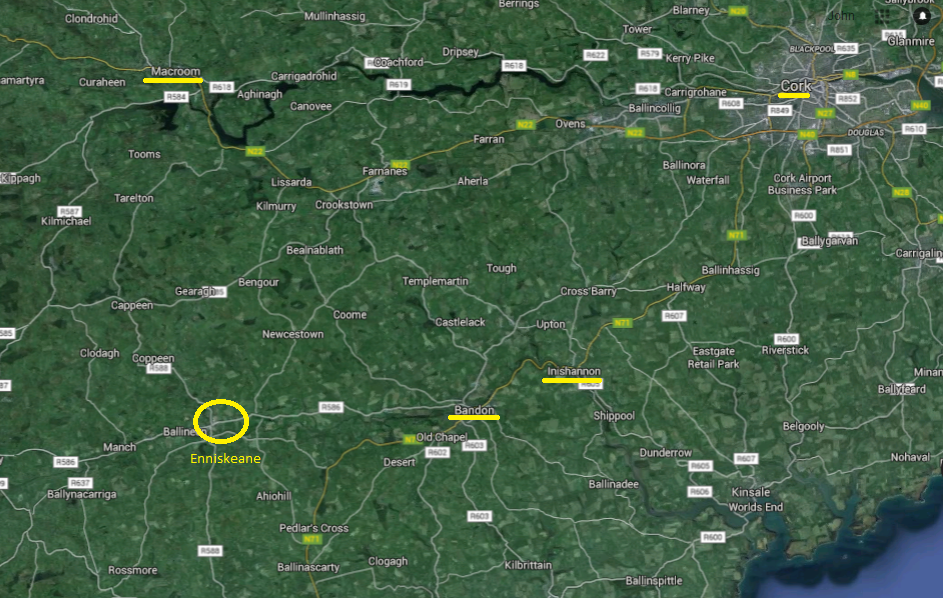 Enniskeane - Munster AthleticsJuvenile Relays, Junior and Intermediate & Masters XC - Enniskeane Location Map 2016