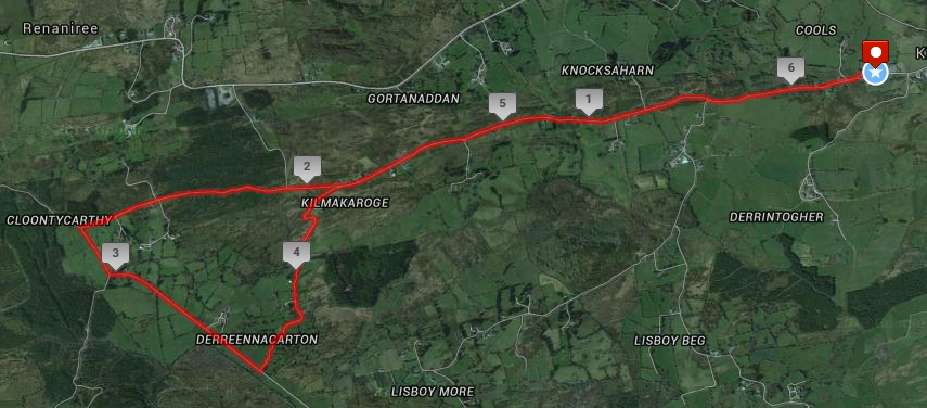 Kilnamartyra 10k - Race Route Map