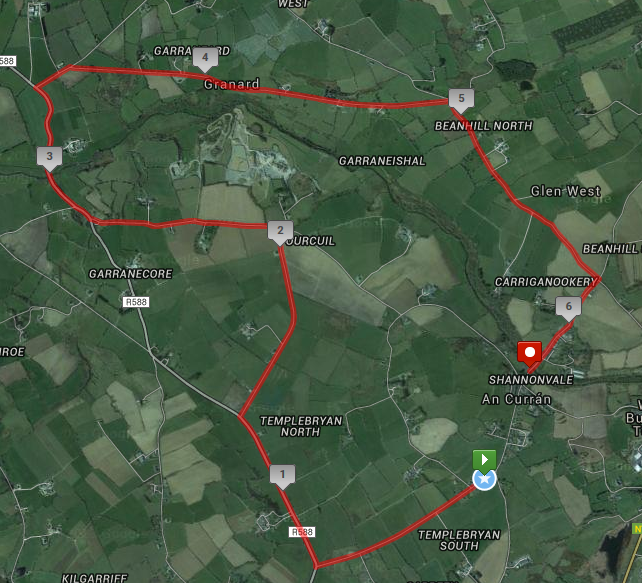 Shannonvale 10k - Race Route Map