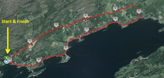 Sheeps Head 10k Course Map