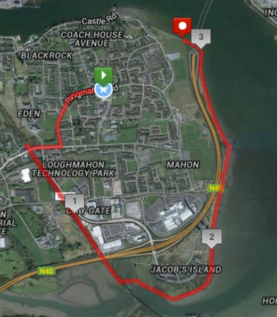 St Luke's Home 5k Road Race - Course Route Map
