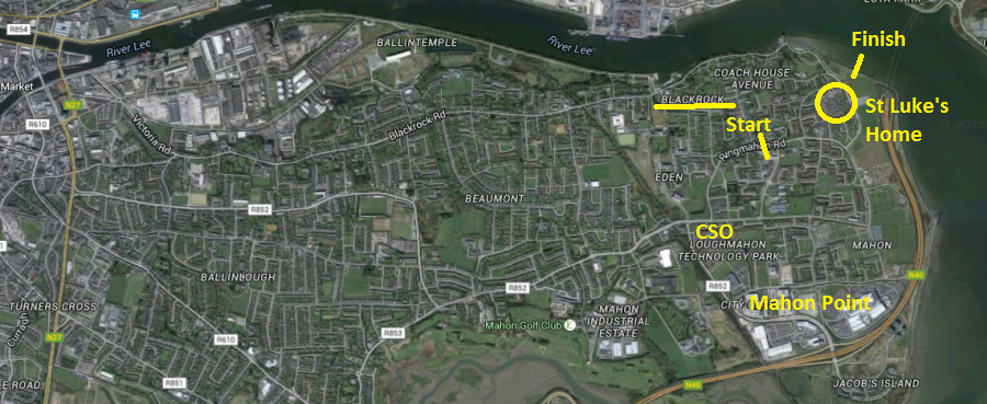 St Luke's Home, Mahon, Cork - Location