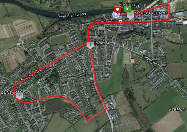 Streets of Fermoy 5k - Race Route