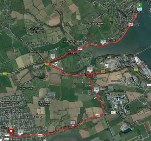 The Great Railway Run 10k Road Race 2017 Route Map