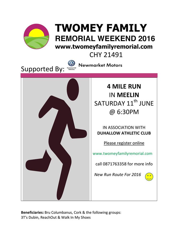Twomey Family Remorial 4 Mile Race Poster 2016