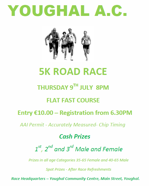 Youghal 5k Race Flyer 2015