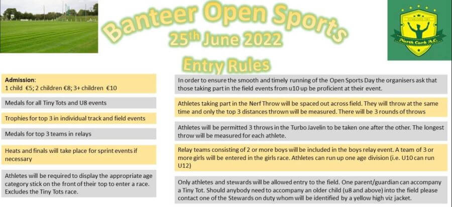 banteer open sports info 2022