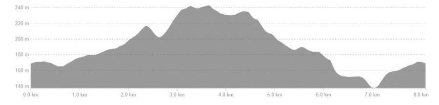 burnfoot 5 mile course elevation profile 2023