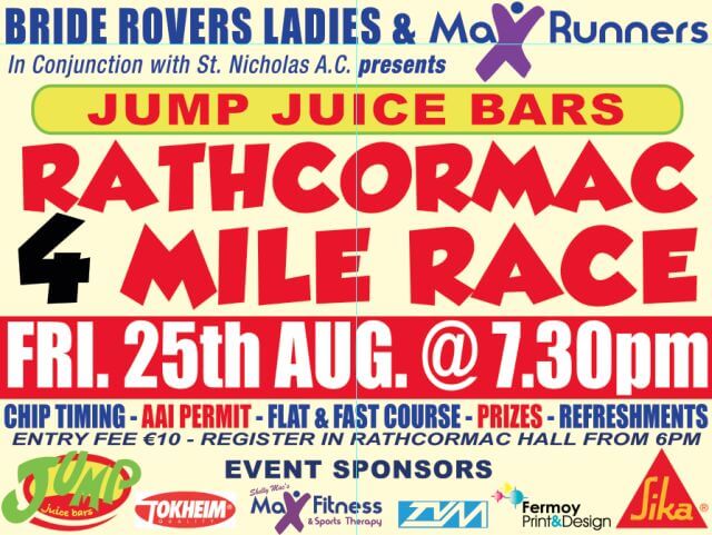 bride rovers 4 mile road race 2017 flyer