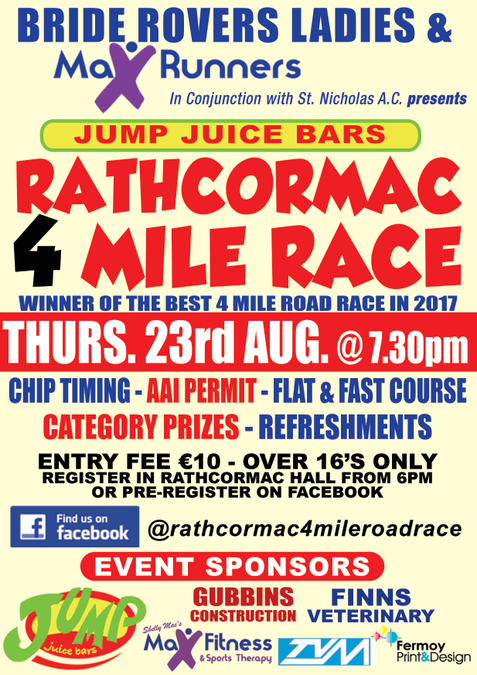 rathcormac 4 mile road race flyer 2018a