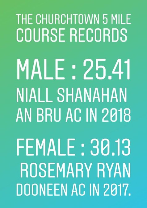 churchtown 5 mile road race course records 2019