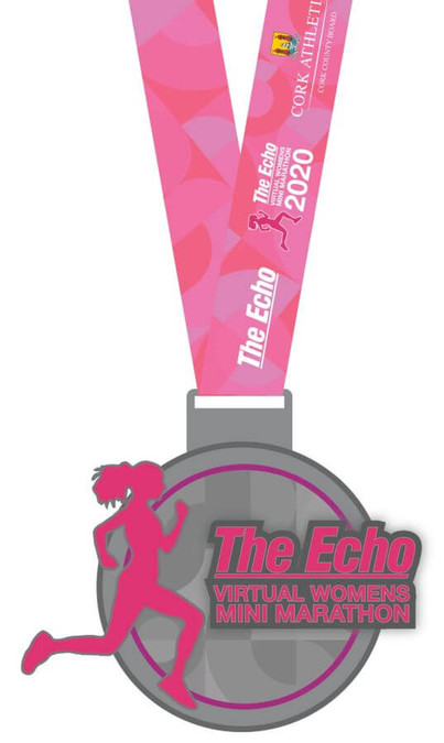 echo womens mini marathon medal 2020 front