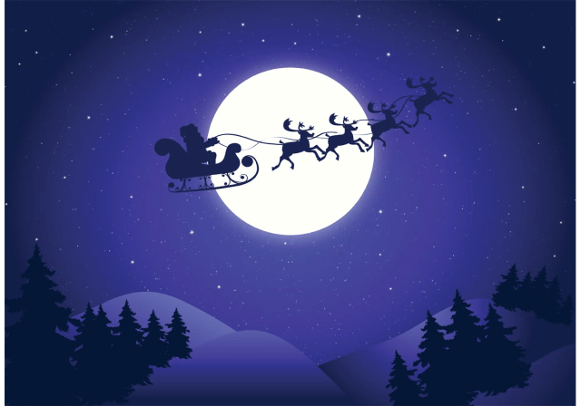 free vector santa s sleigh background