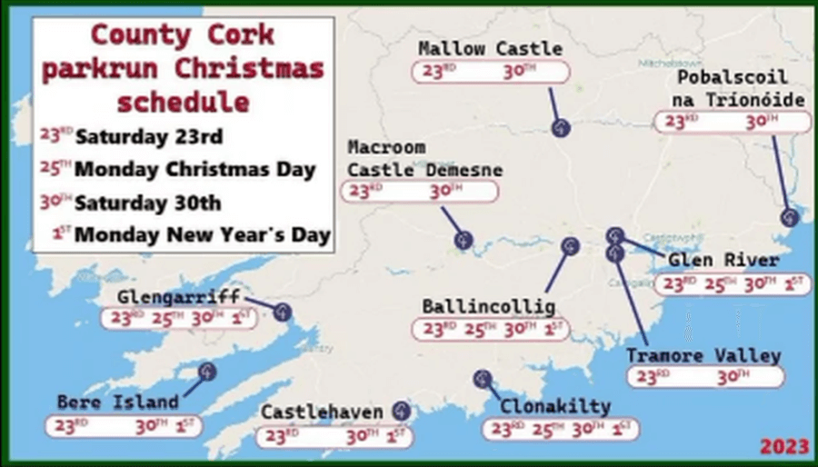 Cork parkruns christmas 2023