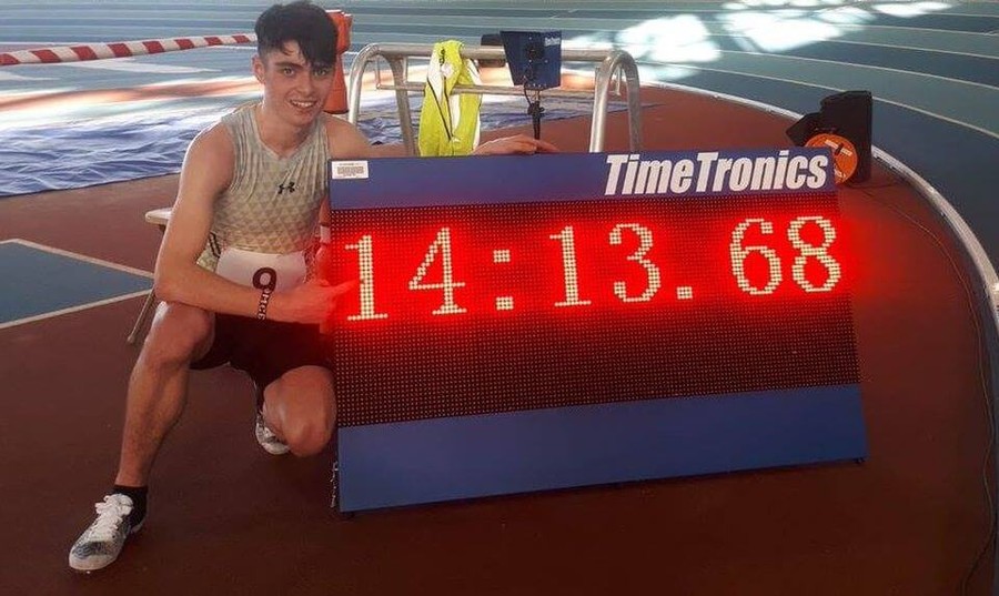 darragh mcelhinney junior indoor 5000m record february 2019