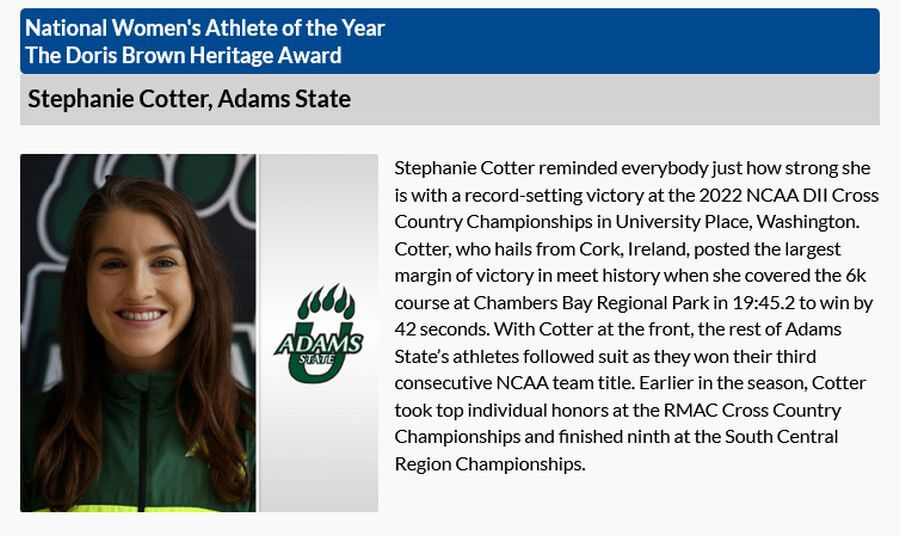 stephanie cotter ncaa div ii athlete of year 2022a