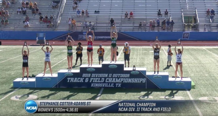 stephanie cotter ncaa div ii 1500m champion 2019