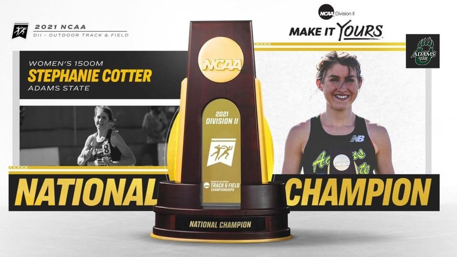 stephanie cotter ncaa div ii 1500m champion may 2021