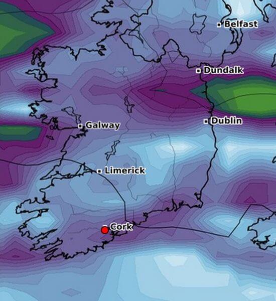 wind forecast cork sun june 5th 2022 as at sat june 4th