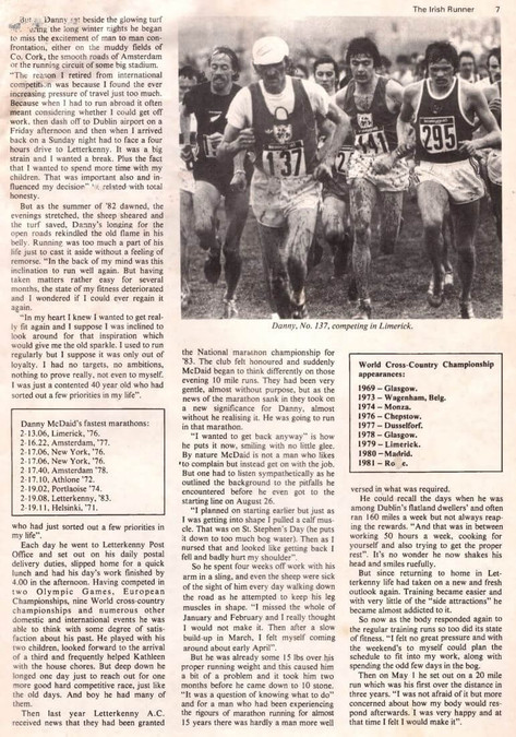 danny mcdaid Irish runner vol 3 no 7 p6 8 oct 1983 2