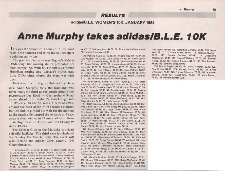 adidas ble 10k race 2 report 1983 irish runner vol 4 no2 p55 a