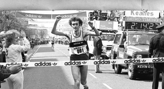 jerry kiernan wins cork city marathon 1984 photo echo