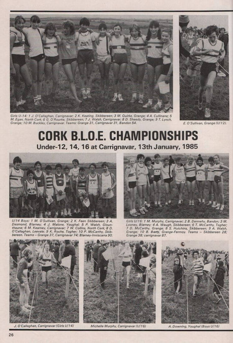 cork county bloe cross country championships 1985 a