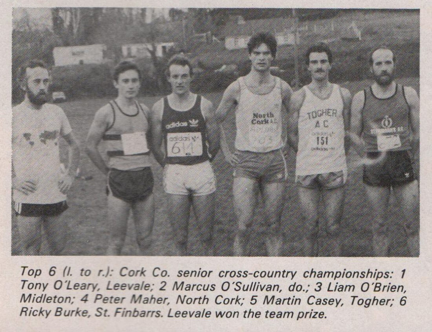 county senior mens cross country championship 1985 first 6