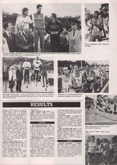 cork city sports 1986 report and results marathon magazine vol 24 no 6 2a