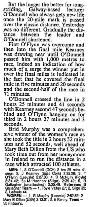 national marathon report irish times 960422b