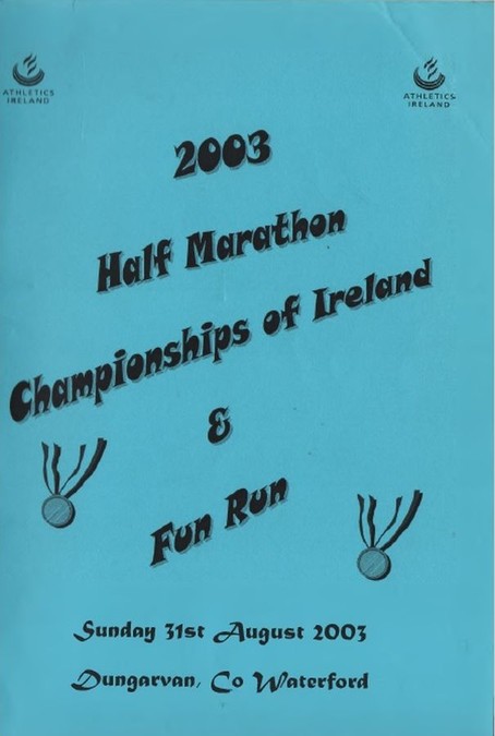 national half marathon championship program dungarvan 2003