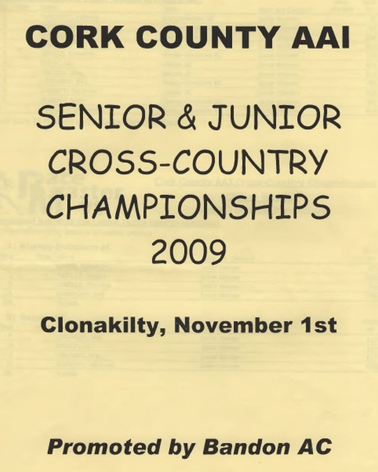 cover cork athletics county senior and junior cross country championship results 2009