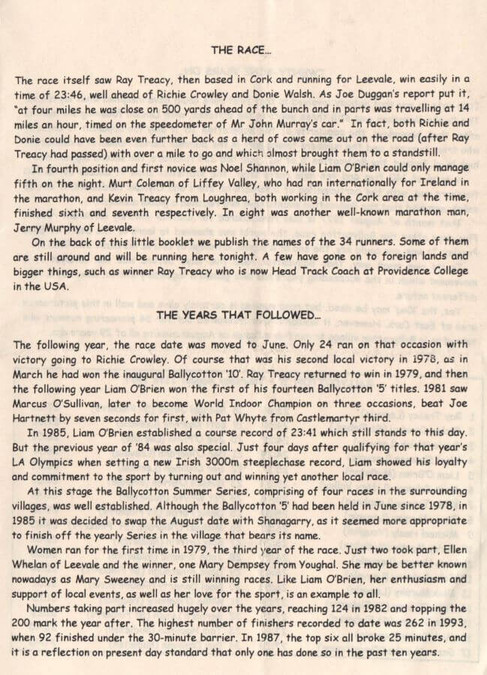 ballycotton 10 30th anniversary pamphlet page 3