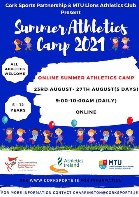 cork sports partnership summer athletics camp 2021