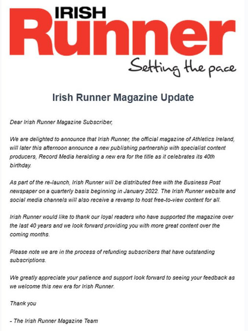 irish runner release october 28th 2021